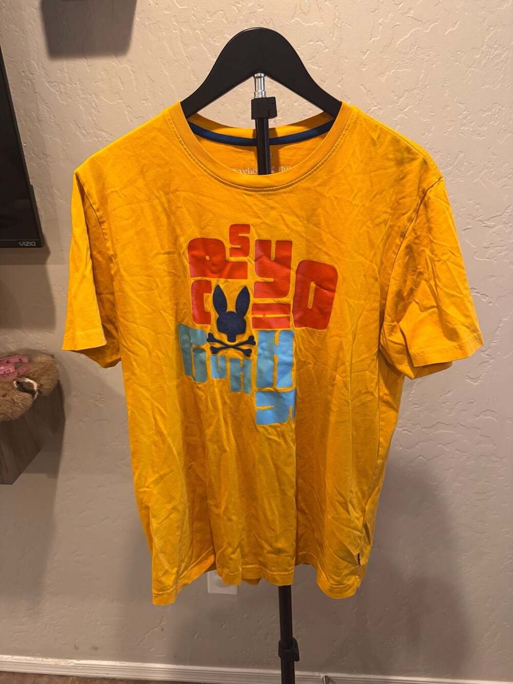 Psycho Bunny Lyons Flocking Graphic T-Shirt in Saffron